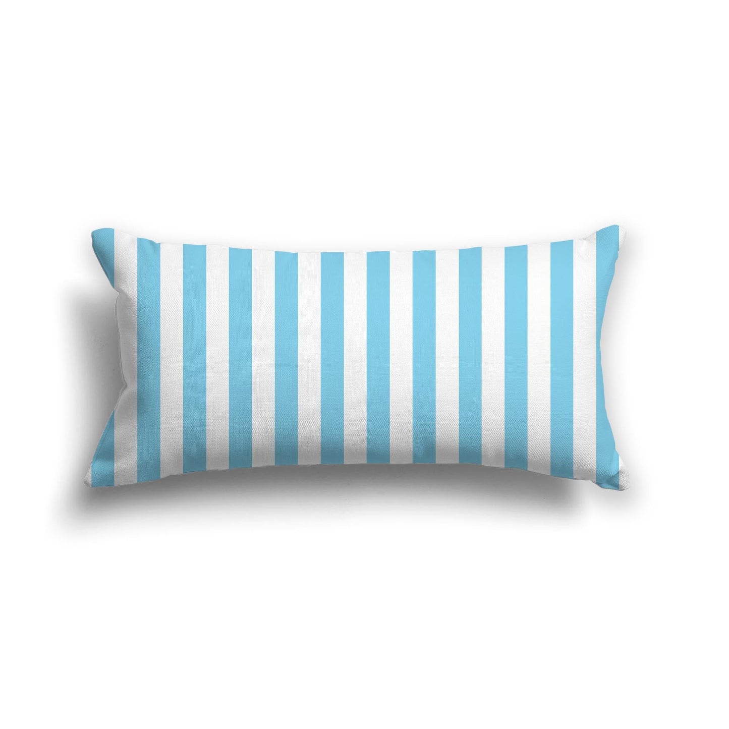 Off-White Cotton Canvas Cushion Covers with Blue Bars on Front, CACU-CC-1430-051, 61 x 30 cm, 24 x 12 inches