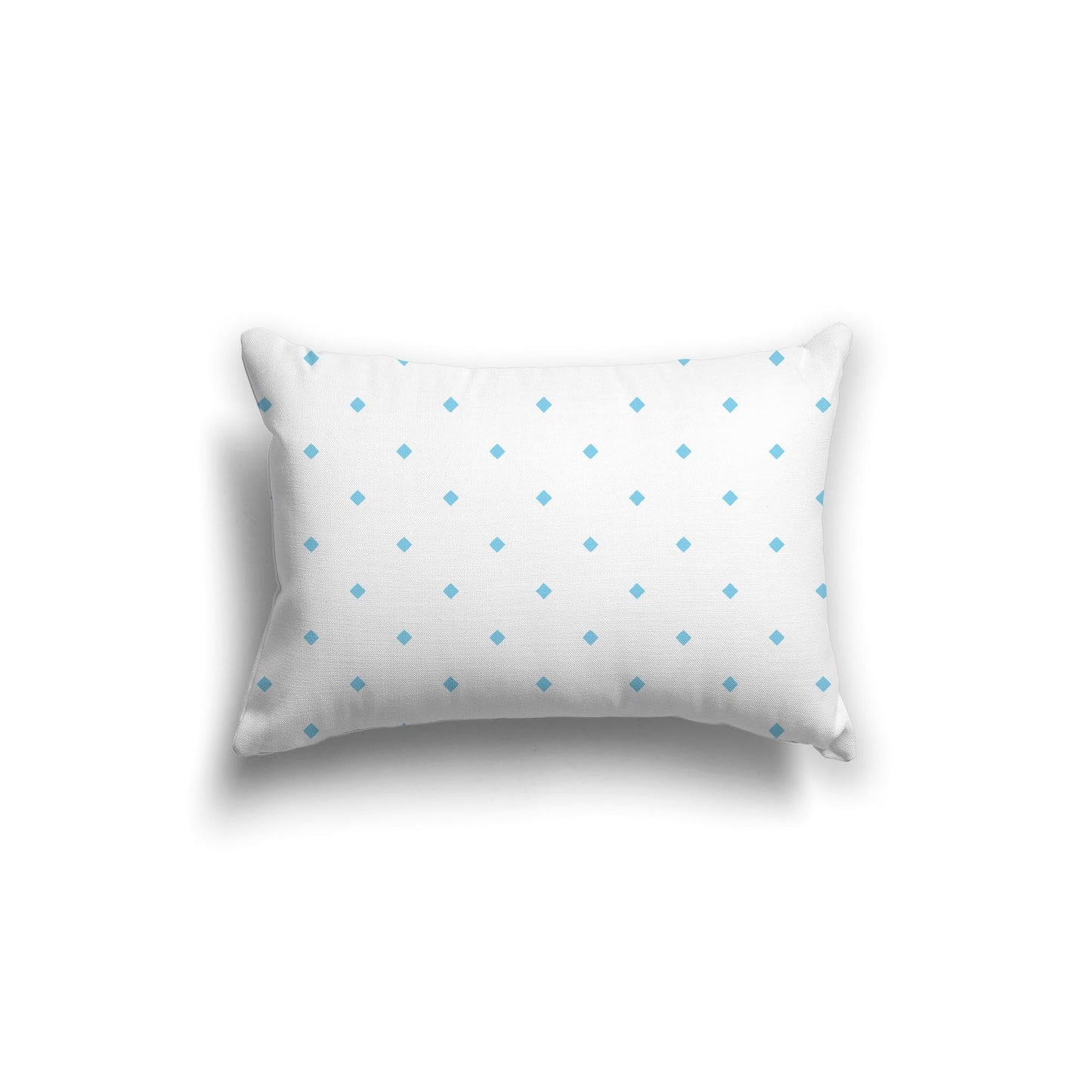 Off-White Cotton Canvas Cushion Covers with Blue Diamonds on Front, CACU-CC-1430-101, 51 x 36 cm, 20 x 14 inches