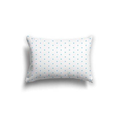Off-White Cotton Canvas Cushion Covers with Fine Blue Diamonds on Front, CACU-CC-1430-111, 51 x 36 cm, 20 x 14 inches