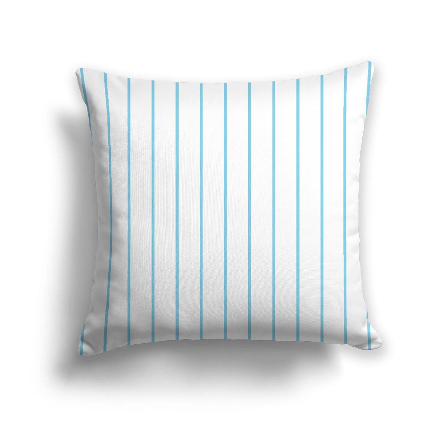 Off-White Cotton Canvas Cushion Covers with Fine Blue Stripes on Front, CACU-CC-1430-151