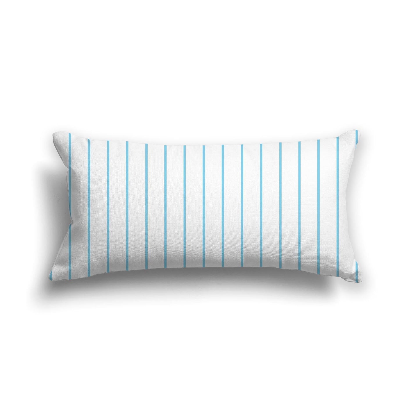 Off-White Cotton Canvas Cushion Covers with Fine Blue Stripes on Front, CACU-CC-1430-151, 61 x 30 cm, 24 x 12 inches