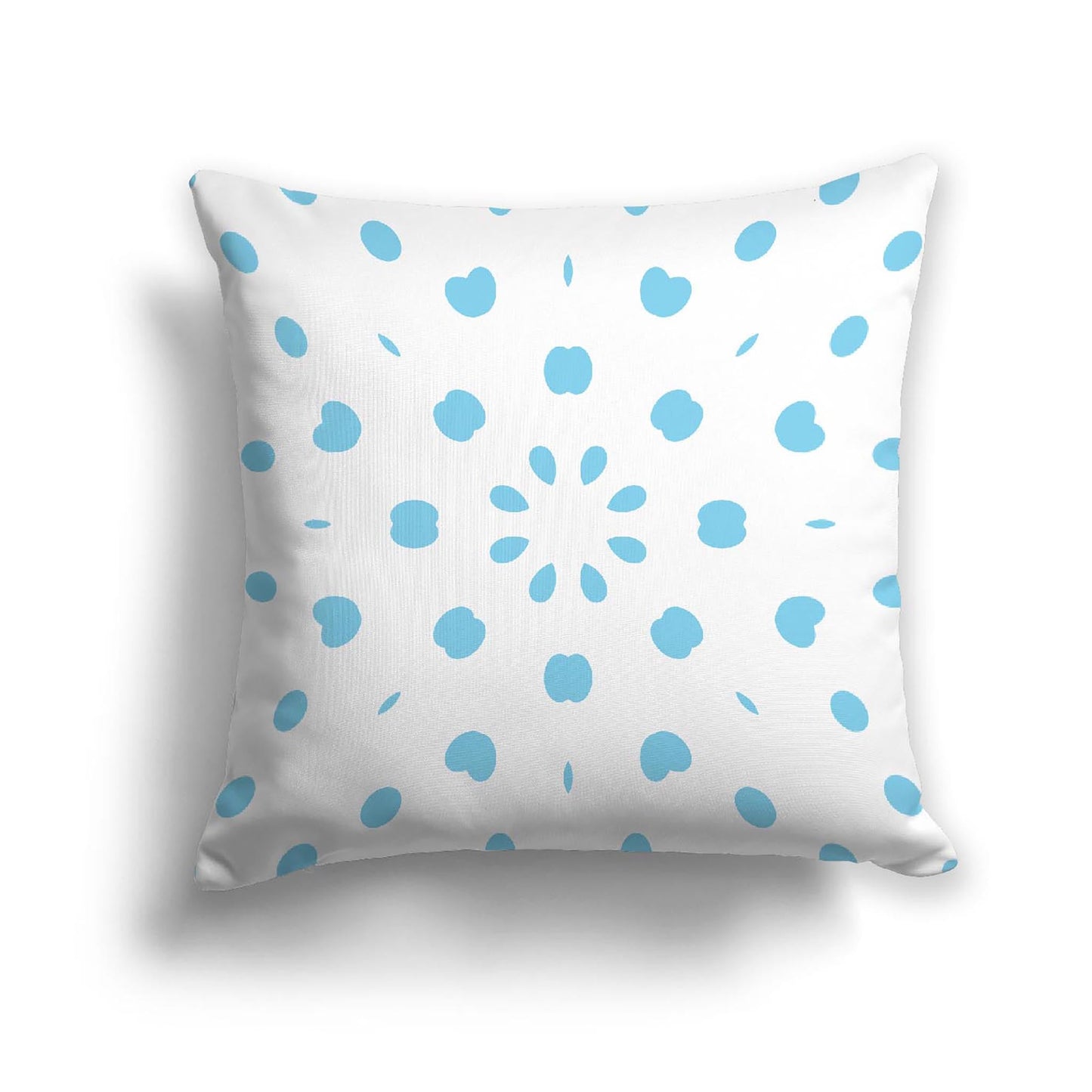 Off-White Cotton Canvas Cushion Covers with Blue Burst Pattern on Front, CACU-CC-1430-231