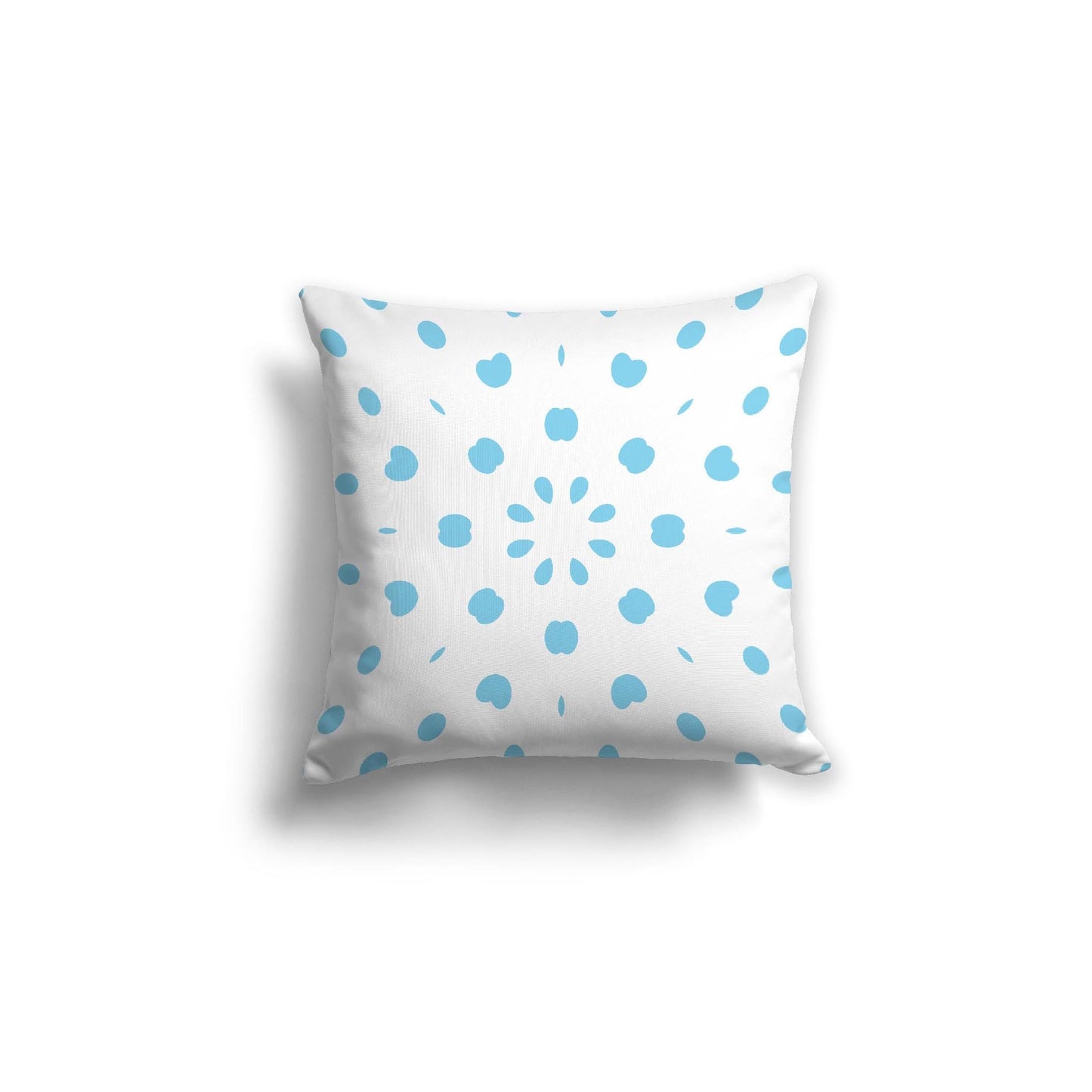 Off-White Cotton Canvas Cushion Covers with Blue Burst Pattern on Front, CACU-CC-1430-231, 46 x 46 cm, 18 x 18 inches