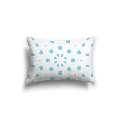 Off-White Cotton Canvas Cushion Covers with Blue Burst Pattern on Front, CACU-CC-1430-231, 51 x 36 cm, 20 x 14 inches