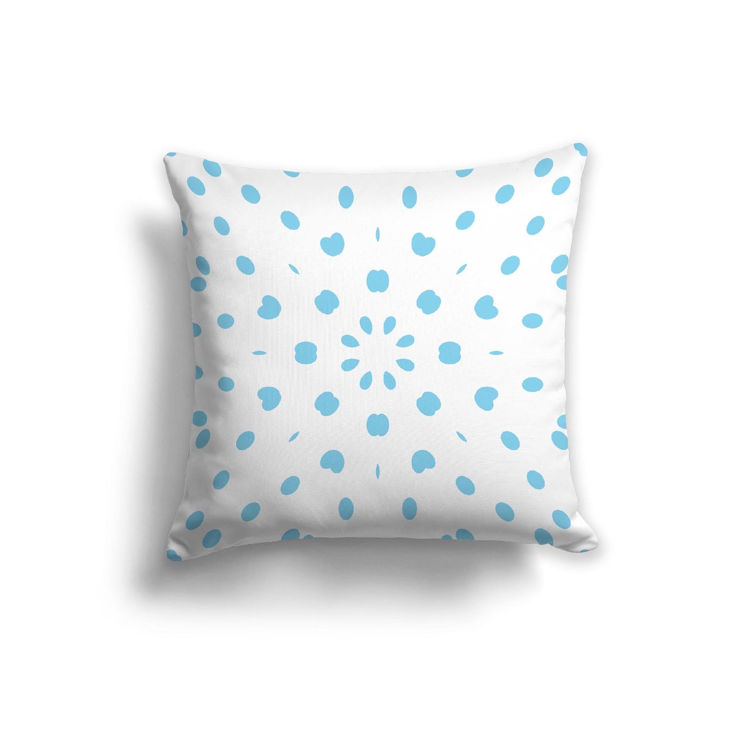 Off-White Cotton Canvas Cushion Covers with Blue Burst Pattern on Front, CACU-CC-1430-231, 56 x 56 cm, 22 x 22 inches
