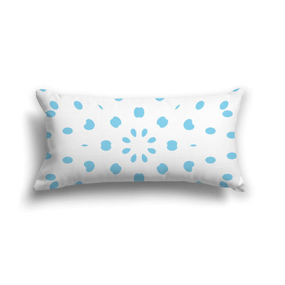 Off-White Cotton Canvas Cushion Covers with Blue Burst Pattern on Front, CACU-CC-1430-231, 61 x 30 cm, 24 x 12 inches