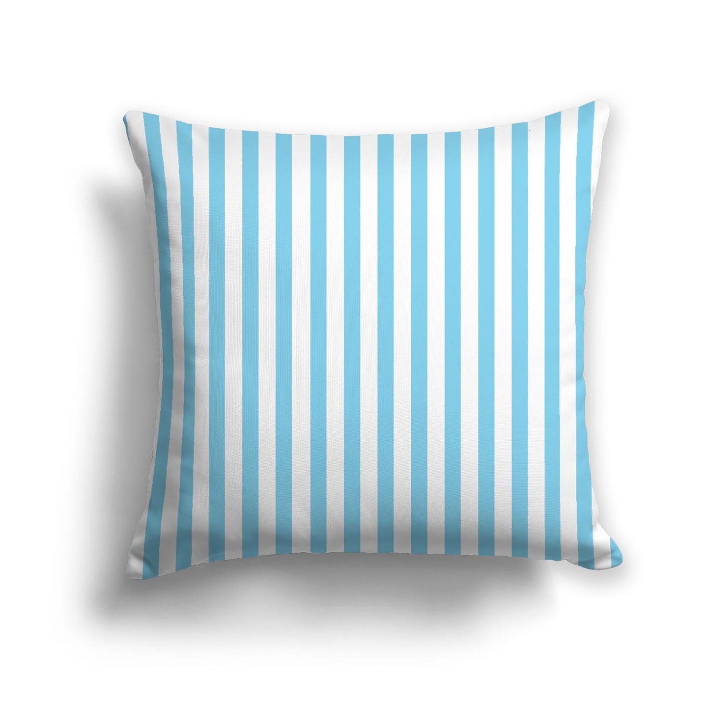 Off-White Cotton Canvas Cushion Covers with Thin Blue Bars on Front, CACU-CC-1430-241