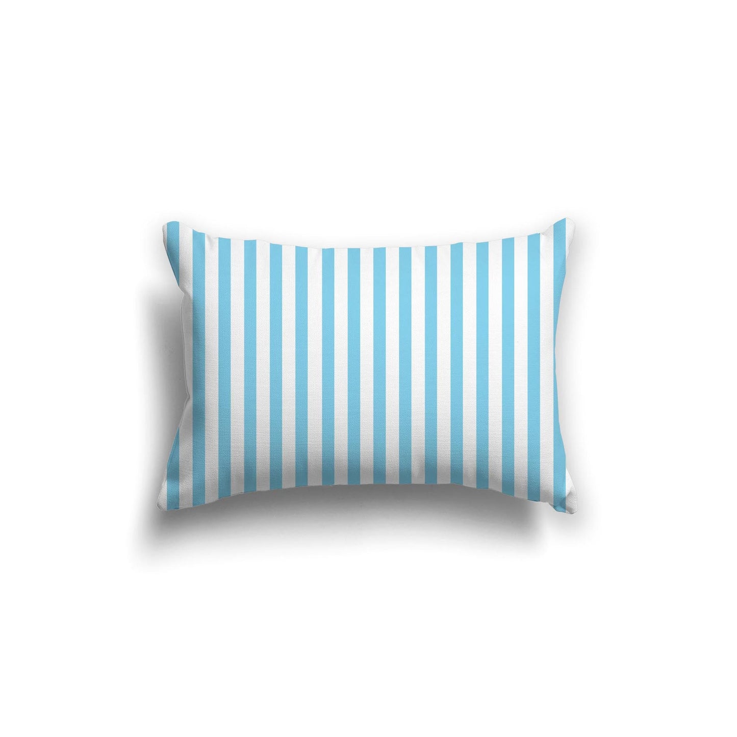 Off-White Cotton Canvas Cushion Covers with Thin Blue Bars on Front, CACU-CC-1430-241, 51 x 36 cm, 20 x 14 inches