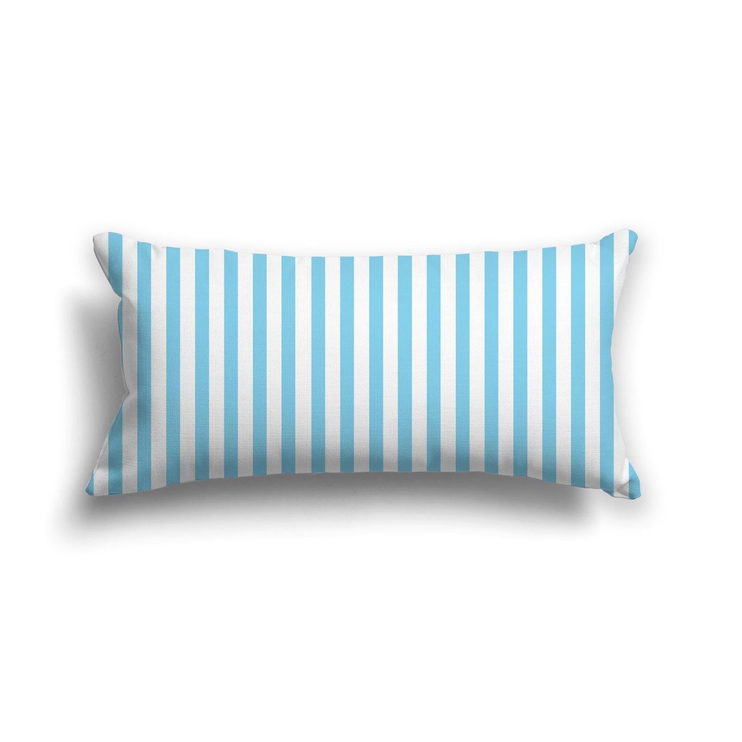 Off-White Cotton Canvas Cushion Covers with Thin Blue Bars on Front, CACU-CC-1430-241, 61 x 30 cm, 24 x 12 inches