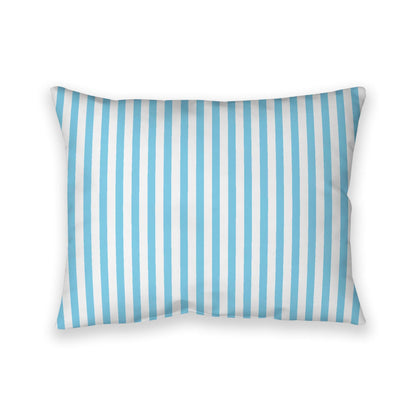 Off-White Cotton Canvas Cushion Covers with Thin Blue Bars on Front, CACU-CC-1430-241, 66 x 51 cm, 26 x 20 inches