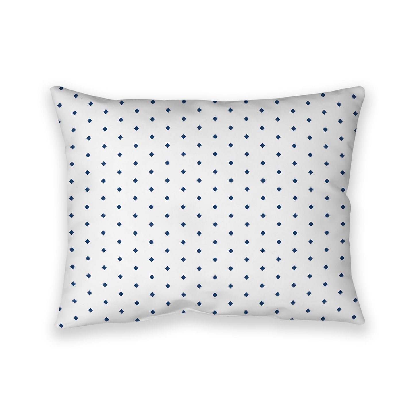 Off-white Cotton Canvas Cushion Covers with Fine Royal Blue Diamonds on Front, CACU-CC-1291-111, 66 x 51 cm / 26 x 20 inches