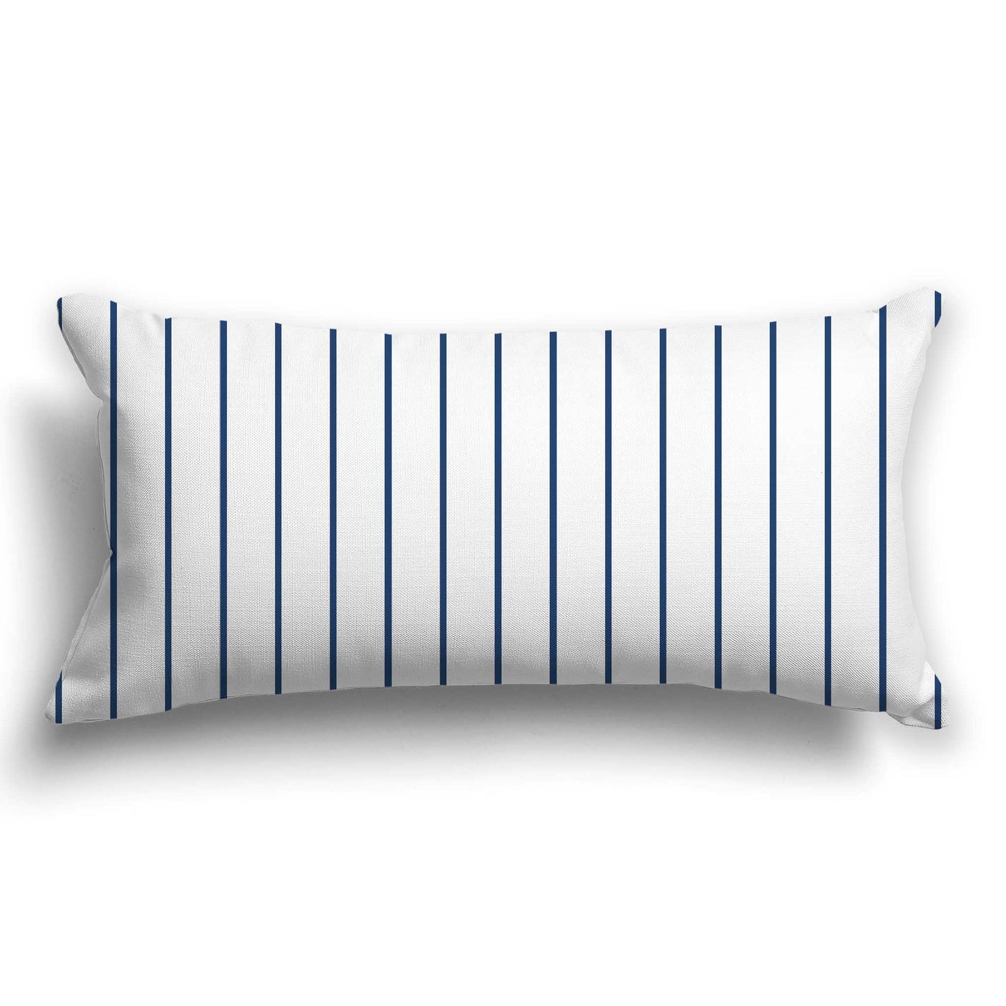 Off-white Cotton Canvas Cushion Covers with Fine Royal Blue Stripes on Front, CACU-CC-1291-151, 61 x 30 cm / 24 x 12 inches