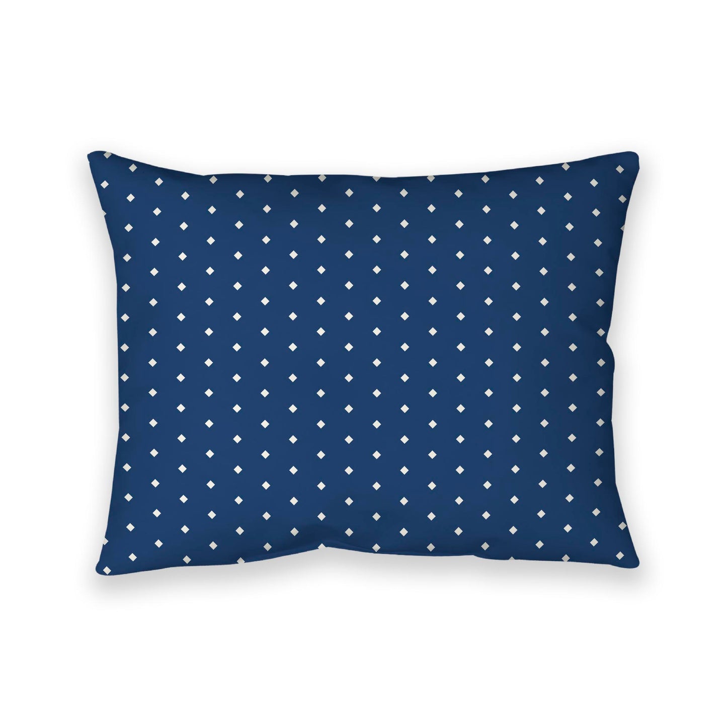 Royal Blue Cotton Canvas Cushion Covers with Fine Pale Cream Diamonds on Front, CACU-CC-1293-112, 66 x 51 cm / 26 x 20 inches