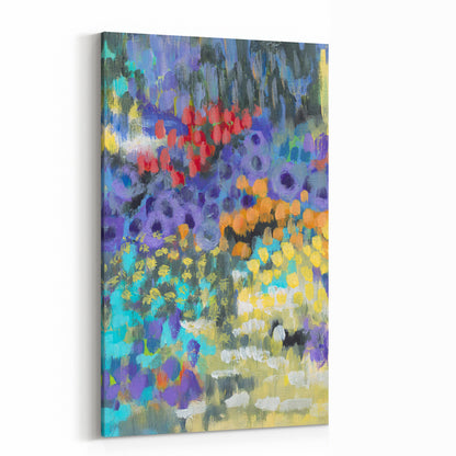 Wildflower Garden #2145-002 Fine Art Stretched Canvas Print - Vertical Centre Crop Layout, 1.5-Inch Gallery Wrap