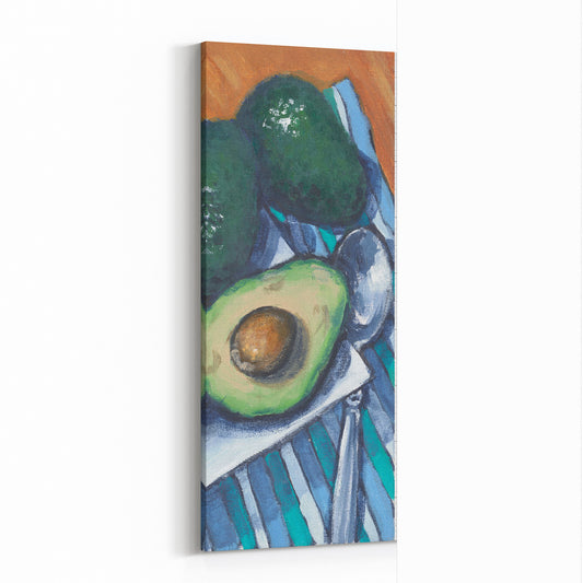 Fine Art Canvas Print - 10x24 12x29 15x36 20x48 25x60 inches | Papaya & Avocados in Acrylic, CP3-2105-R
