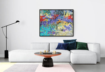 Wildflower Garden #2145 Fine Art Stretched Canvas Print - Horizontal Layout, 1.5-Inch Gallery Wrap