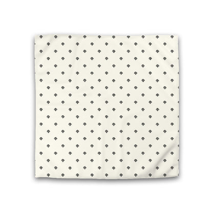 Pale Cream Cotton Sateen Duvet Cover, Black Hand-painted Swizzle Motif Print, CSDU-1013-171, Double - 206 x 206 cm / 81 x 81 inches