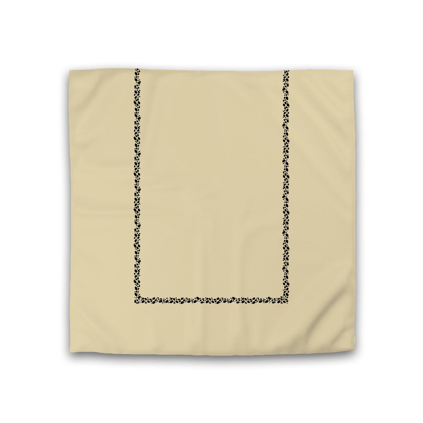 Desert Sand Cotton Sateen Duvet Cover, Black Hand-painted Dab Motif Print, Classic Border, CSDU-1014-091, Double - 206 x 206 cm / 81 x 81 inches