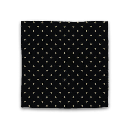 Black Cotton Sateen Duvet Cover, Desert Sand Hand-painted Swizzle Motif Print, CSDU-1014-172, Double - 206 x 206 cm / 81 x 81 inches