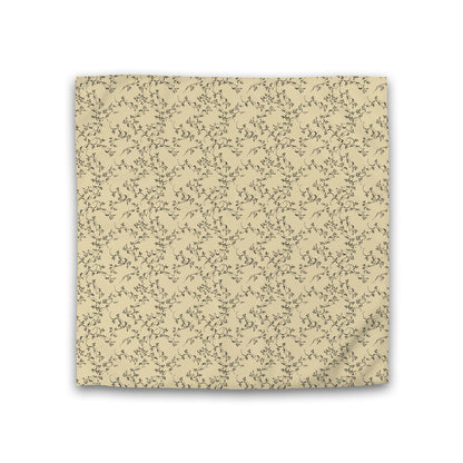 Desert Sand Cotton Sateen Duvet Cover, Black Hand-painted Vine Print, CSDU-1014-181, Double - 206 x 206 cm / 81 x 81 inches