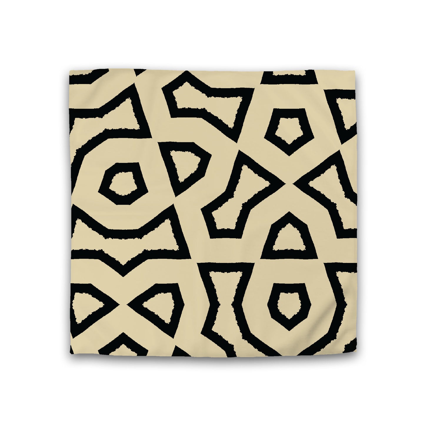 Desert Sand Cotton Sateen Duvet Cover, Bold Black Graphic, CSDU-1014-391, Double - 206 x 206 cm / 81 x 81 inches
