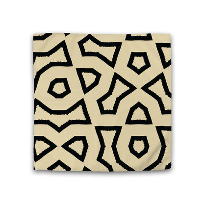Desert Sand Cotton Sateen Duvet Cover, Bold Black Graphic, CSDU-1014-391, Double - 206 x 206 cm / 81 x 81 inches