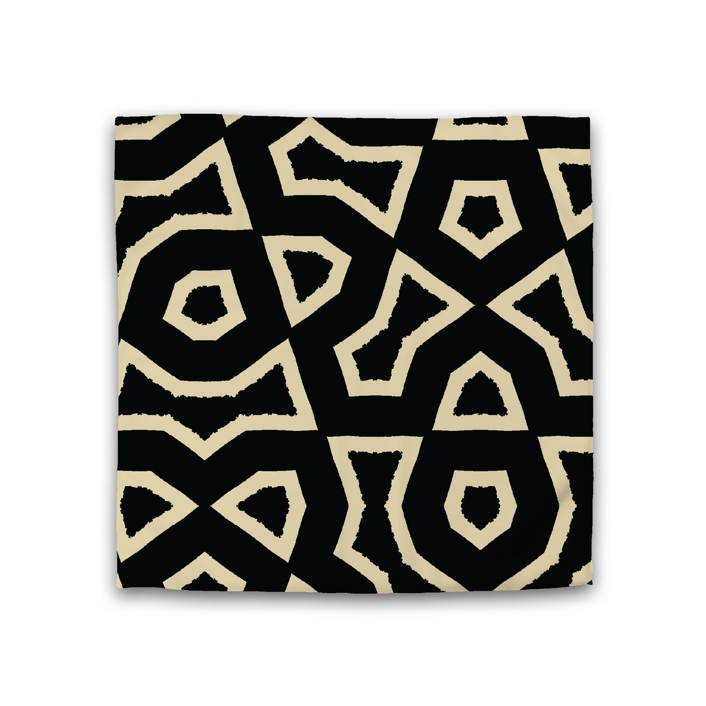 Black Cotton Sateen Duvet Cover, Bold Desert Sand Graphic, CSDU-1014-392, Double - 206 x 206 cm / 81 x 81 inches