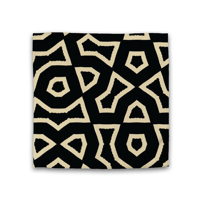 Black Cotton Sateen Duvet Cover, Bold Desert Sand Graphic, CSDU-1014-392, Double - 206 x 206 cm / 81 x 81 inches