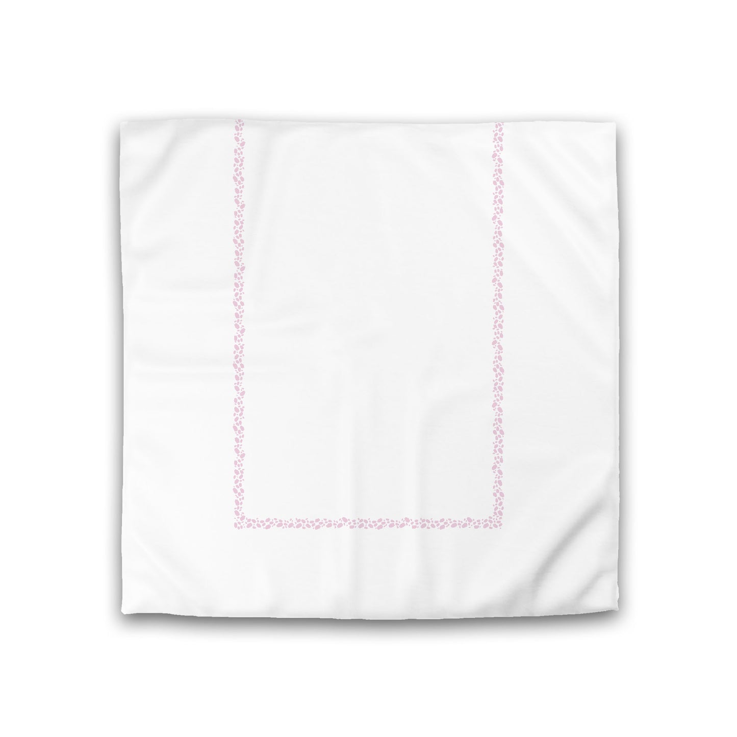 Off-white Cotton Sateen Duvet Cover, Pink Hand-painted Dab Motif Print, Classic Border, CSDU-1081-091, Double - 206 x 206 cm / 81 x 81 inches