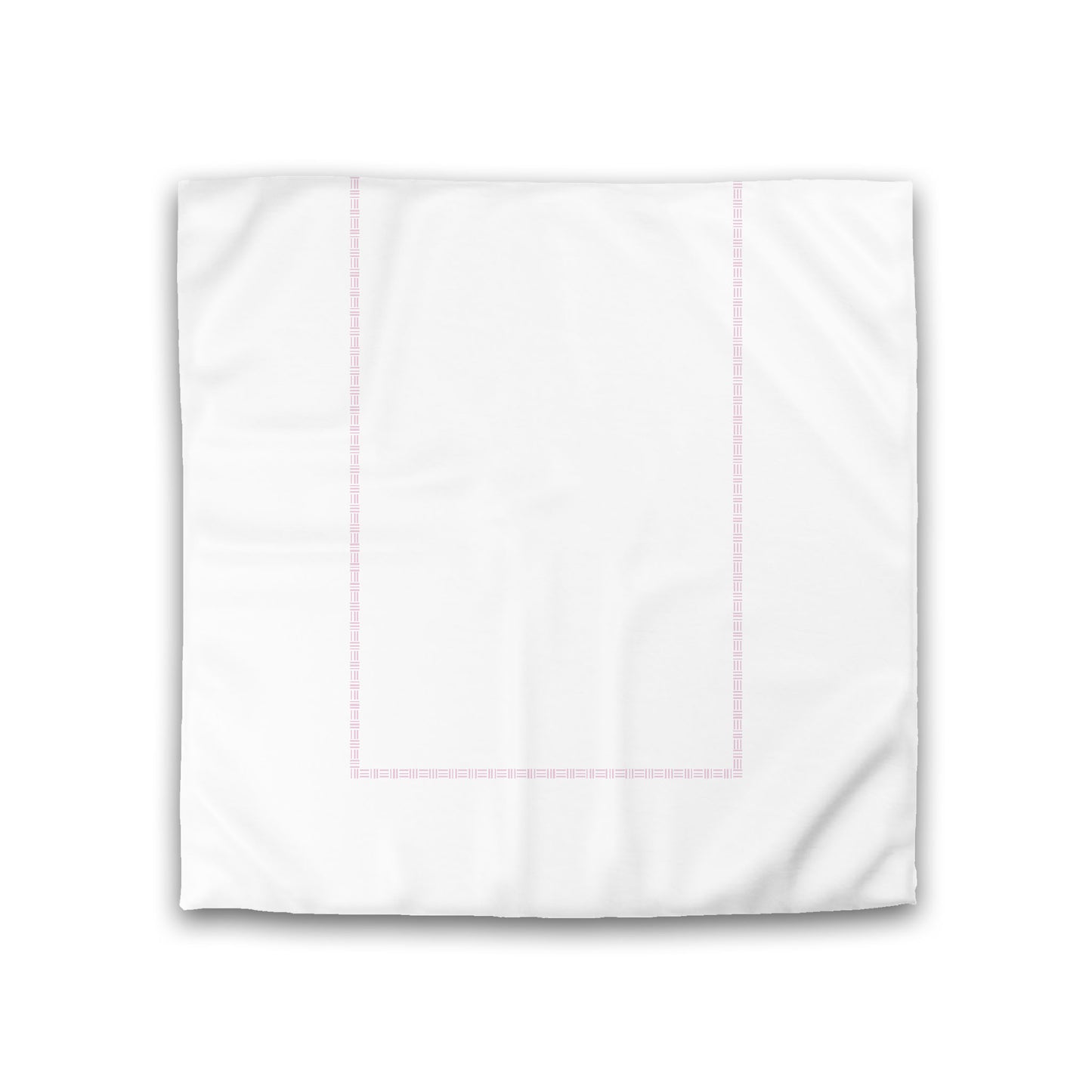 Off-white Cotton Sateen Duvet Cover, Pink Single Weave Motif Print, Classic Border, CSDU-1081-141, Double - 206 x 206 cm / 81 x 81 inches