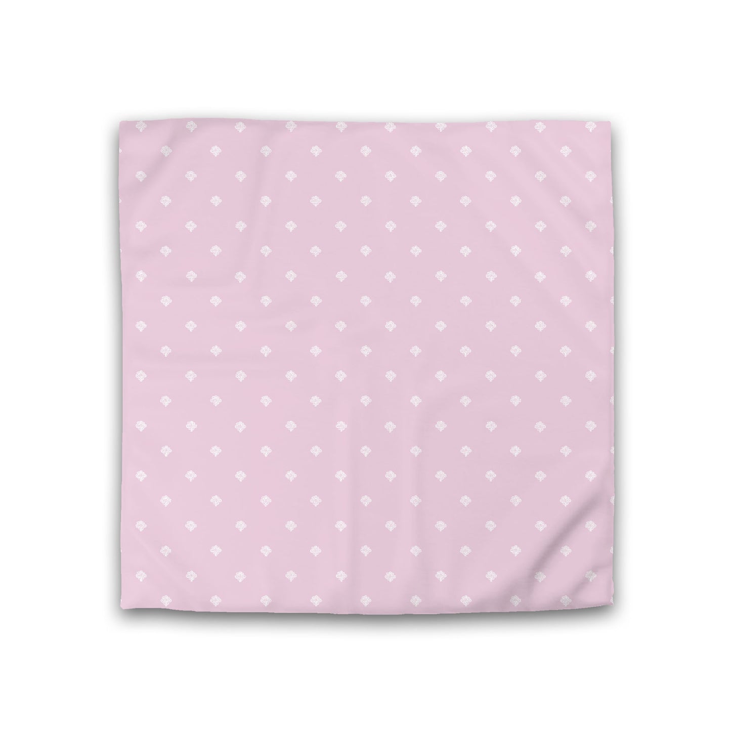 Pink Cotton Sateen Duvet Cover, Off-white Hand-painted Swizzle Motif Print, CSDU-1081-172, Double - 206 x 206 cm / 81 x 81 inches