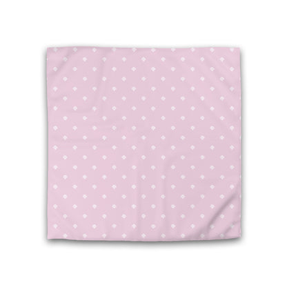 Pink Cotton Sateen Duvet Cover, Off-white Hand-painted Swizzle Motif Print, CSDU-1081-172, Double - 206 x 206 cm / 81 x 81 inches