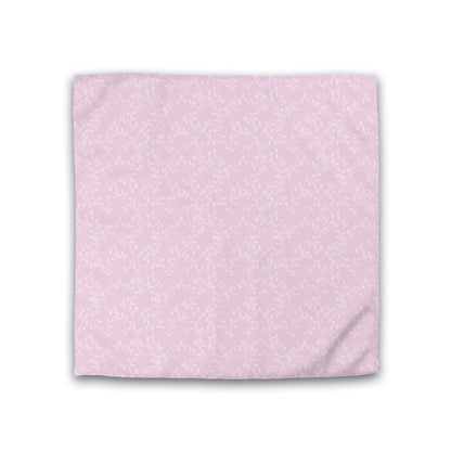 Pink Cotton Sateen Duvet Cover, Off-white Hand-painted Vine Print, CSDU-1081-182, Double - 206 x 206 cm / 81 x 81 inches