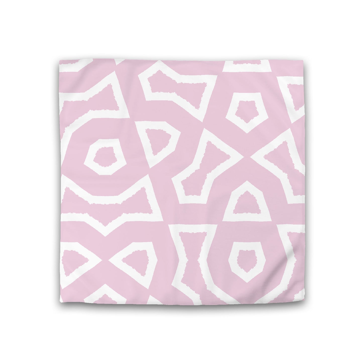 Pink Cotton Sateen Duvet Cover, Bold Off-white Graphic, CSDU-1081-392, Double - 206 x 206 cm / 81 x 81 inches
