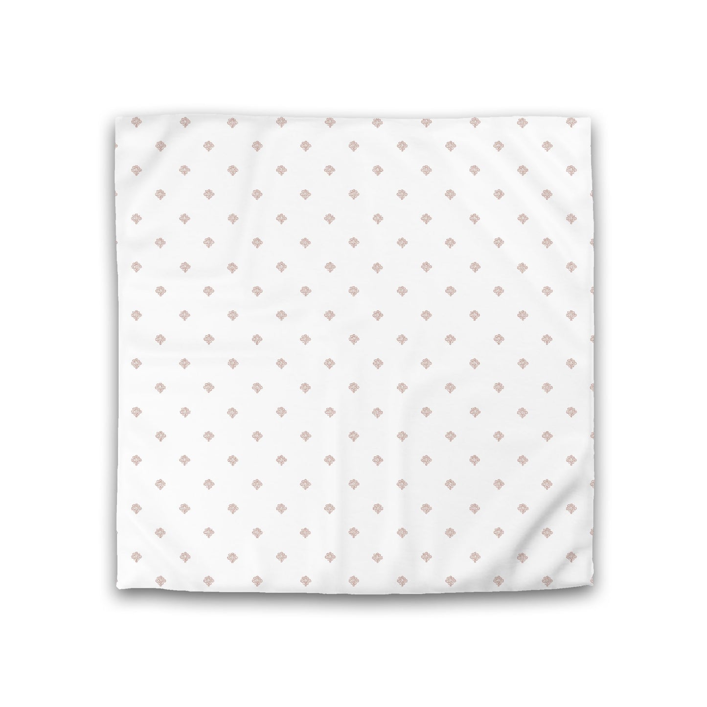 Off-white Cotton Sateen Duvet Cover, Salmon Hand-painted Swizzle Motif Print, CSDU-1139-171, Double - 206 x 206 cm / 81 x 81 inches