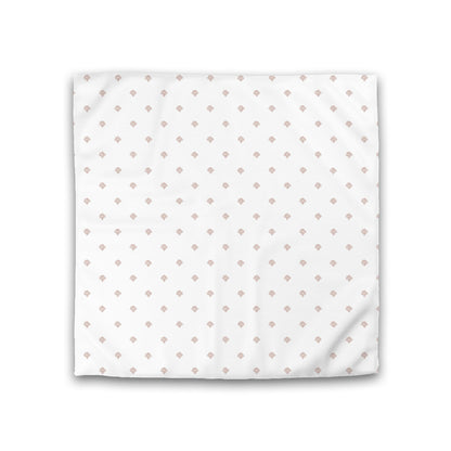 Off-white Cotton Sateen Duvet Cover, Salmon Hand-painted Swizzle Motif Print, CSDU-1139-171, Double - 206 x 206 cm / 81 x 81 inches
