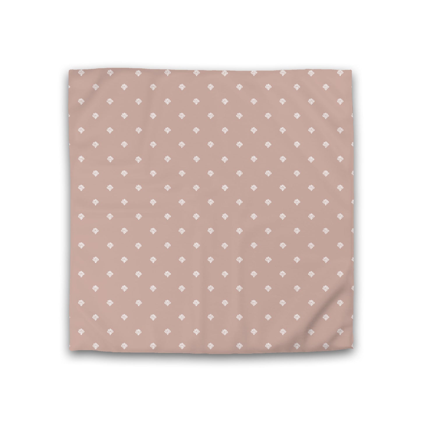 Salmon Cotton Sateen Duvet Cover, Off-white Hand-painted Swizzle Motif Print, CSDU-1139-172, Double - 206 x 206 cm / 81 x 81 inches