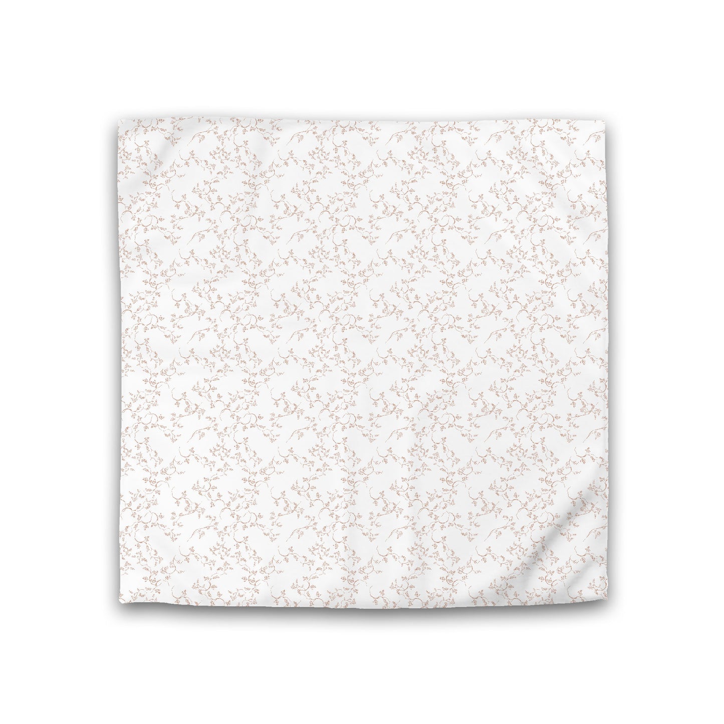 Off-white Cotton Sateen Duvet Cover, Salmon Hand-painted Vine Print, CSDU-1139-181, Double - 206 x 206 cm / 81 x 81 inches