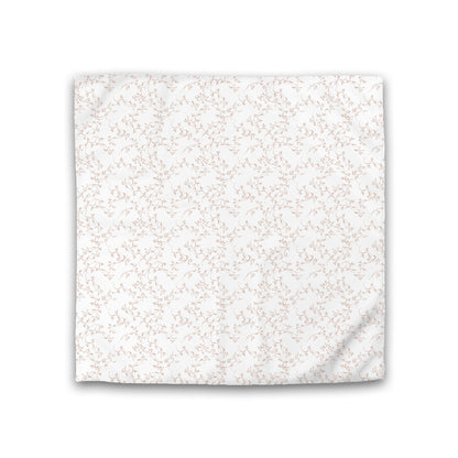 Off-white Cotton Sateen Duvet Cover, Salmon Hand-painted Vine Print, CSDU-1139-181, Double - 206 x 206 cm / 81 x 81 inches