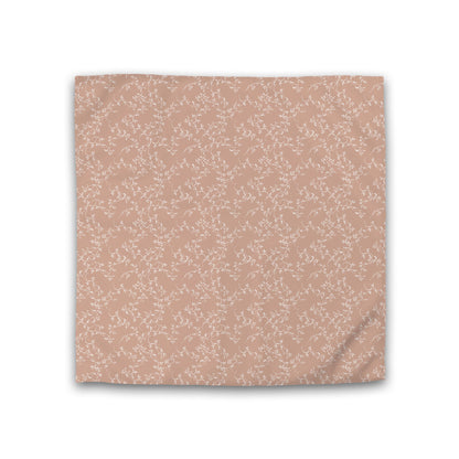 Salmon Cotton Sateen Duvet Cover, Off-white Hand-painted Vine Print, CSDU-1139-182, Double - 206 x 206 cm / 81 x 81 inches