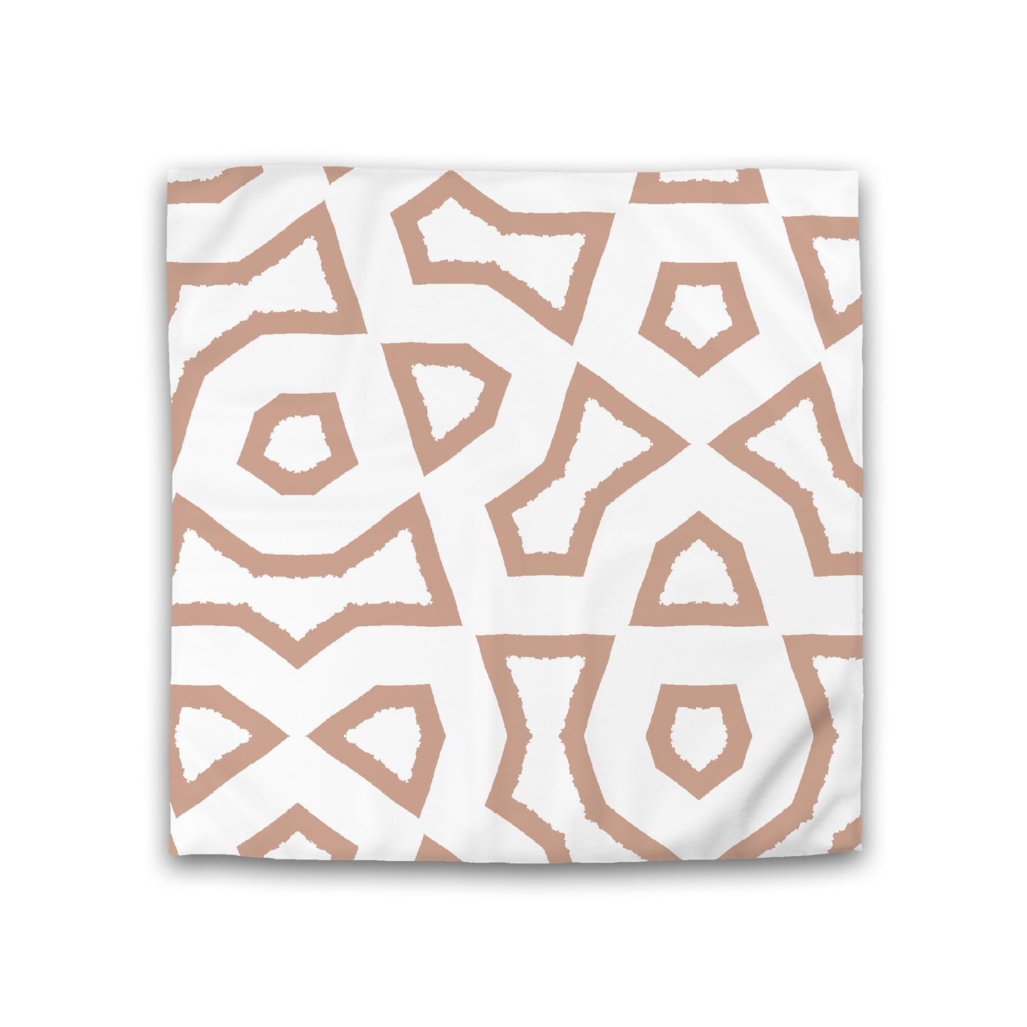 Off-white Cotton Sateen Duvet Cover, Bold Salmon Graphic, CSDU-1139-391, Double - 206 x 206 cm / 81 x 81 inches