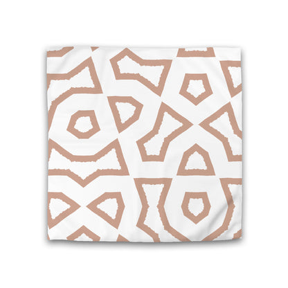 Off-white Cotton Sateen Duvet Cover, Bold Salmon Graphic, CSDU-1139-391, Double - 206 x 206 cm / 81 x 81 inches