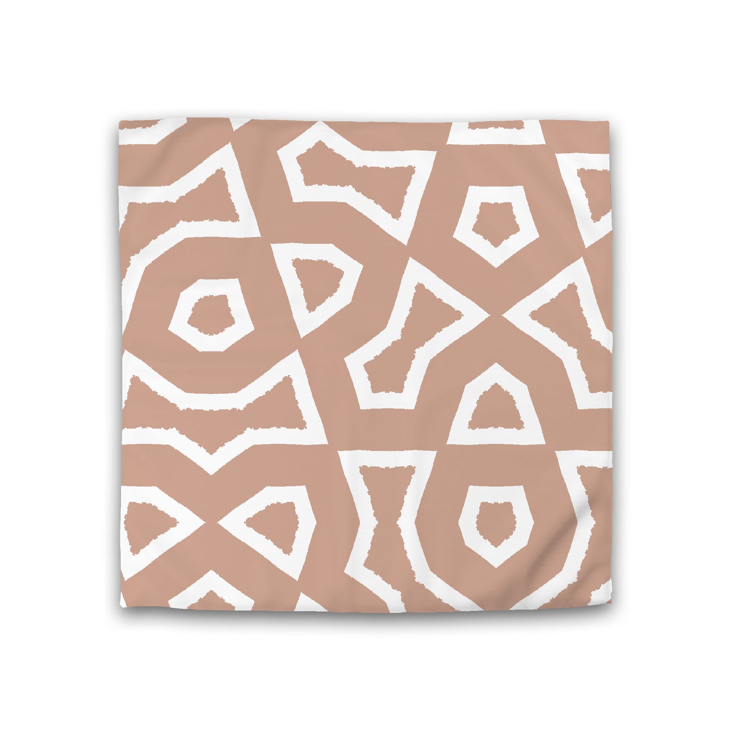Salmon Cotton Sateen Duvet Cover, Bold Off-white Graphic, CSDU-1139-392, Double - 206 x 206 cm / 81 x 81 inches