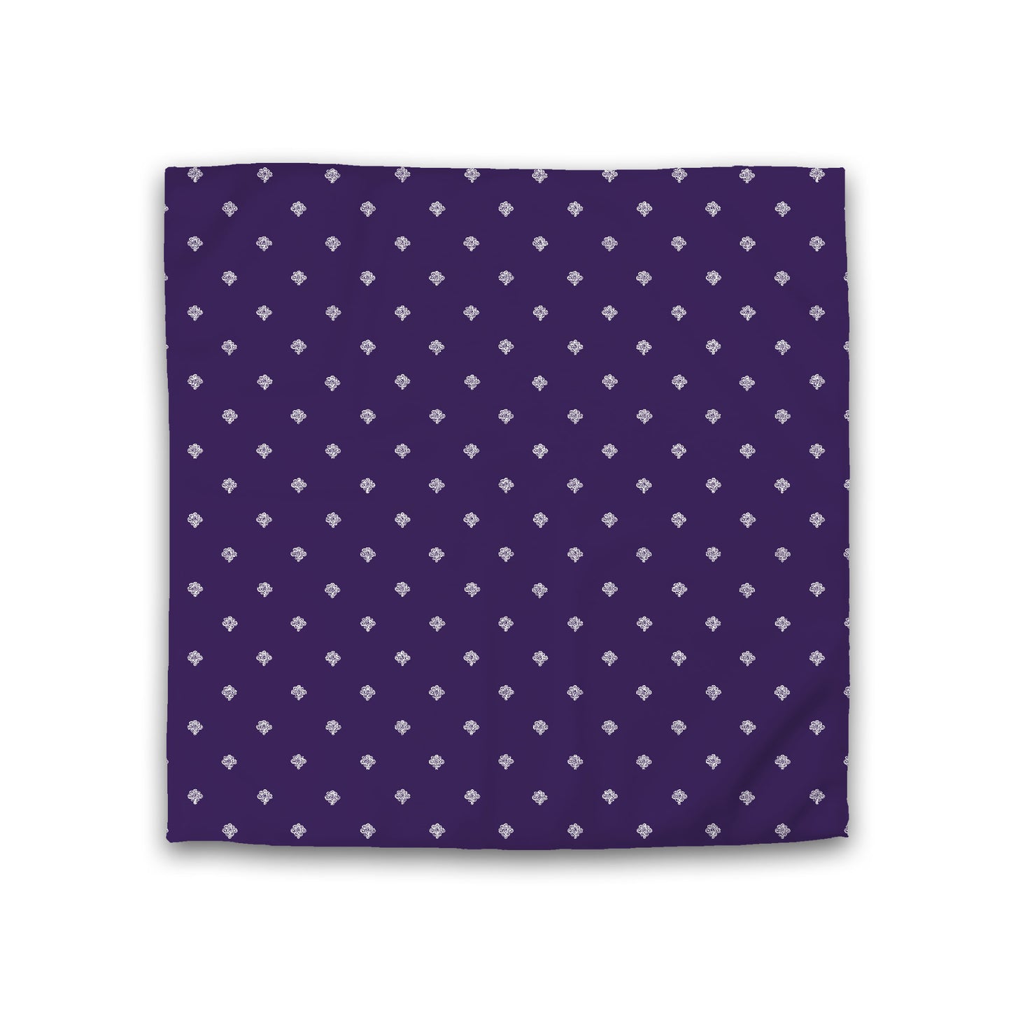 Purple Cotton Sateen Duvet Cover, Off-white Hand-painted Swizzle Motif Print, CSDU-1143-172, Double - 206 x 206 cm / 81 x 81 inches