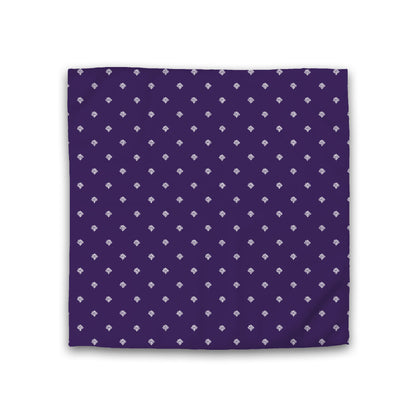 Purple Cotton Sateen Duvet Cover, Off-white Hand-painted Swizzle Motif Print, CSDU-1143-172, Double - 206 x 206 cm / 81 x 81 inches