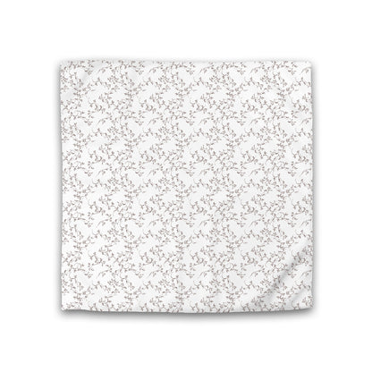 Off-white Cotton Sateen Duvet Cover, Brown Hand-painted Vine Print, CSDU-1161-181, Double - 206 x 206 cm / 81 x 81 inches
