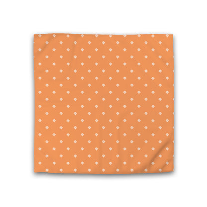 Orange Cotton Sateen Duvet Cover, Off-white Hand-painted Swizzle Motif Print, CSDU-1181-172, Double - 206 x 206 cm / 81 x 81 inches