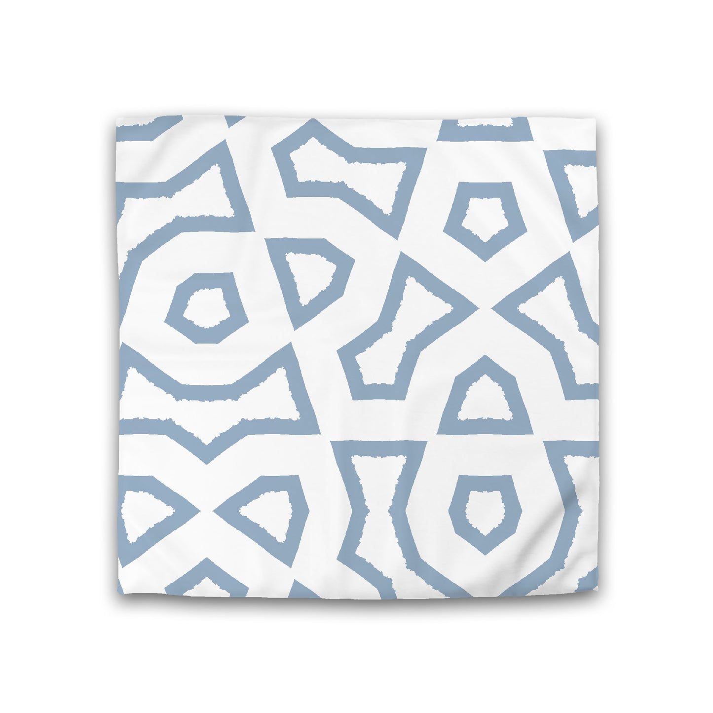 Off-white Cotton Sateen Duvet Cover, Bold Blue Graphic, CSDU-1231-391, Double - 206 x 206 cm / 81 x 81 inches
