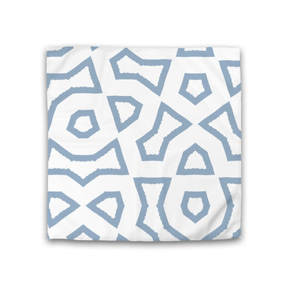 Off-white Cotton Sateen Duvet Cover, Bold Blue Graphic, CSDU-1231-391, Double - 206 x 206 cm / 81 x 81 inches