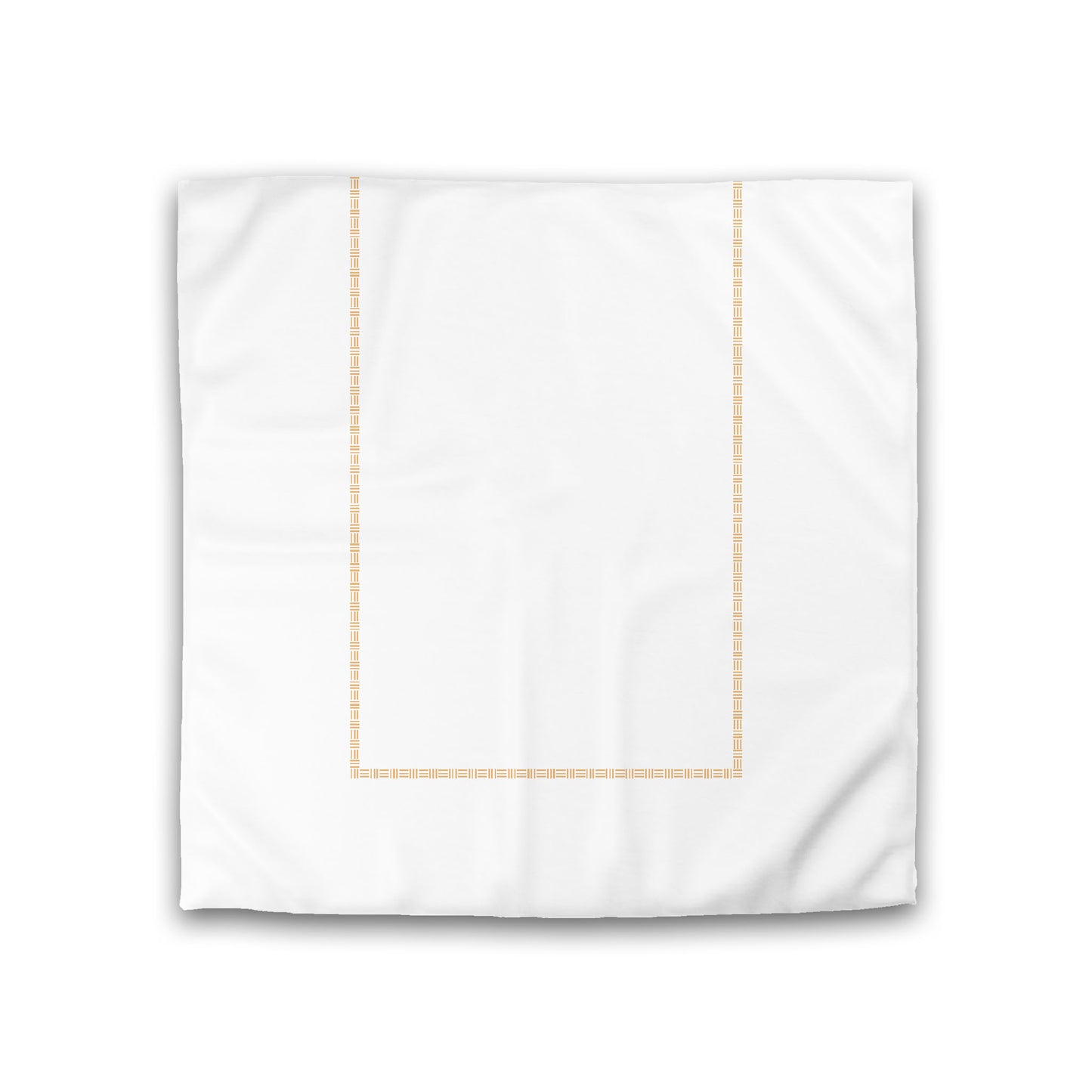 Off-white Cotton Sateen Duvet Cover, Pale Orange Single Weave Motif Print, Classic Border, CSDU-1232-141, Double - 206 x 206 cm / 81 x 81 inches